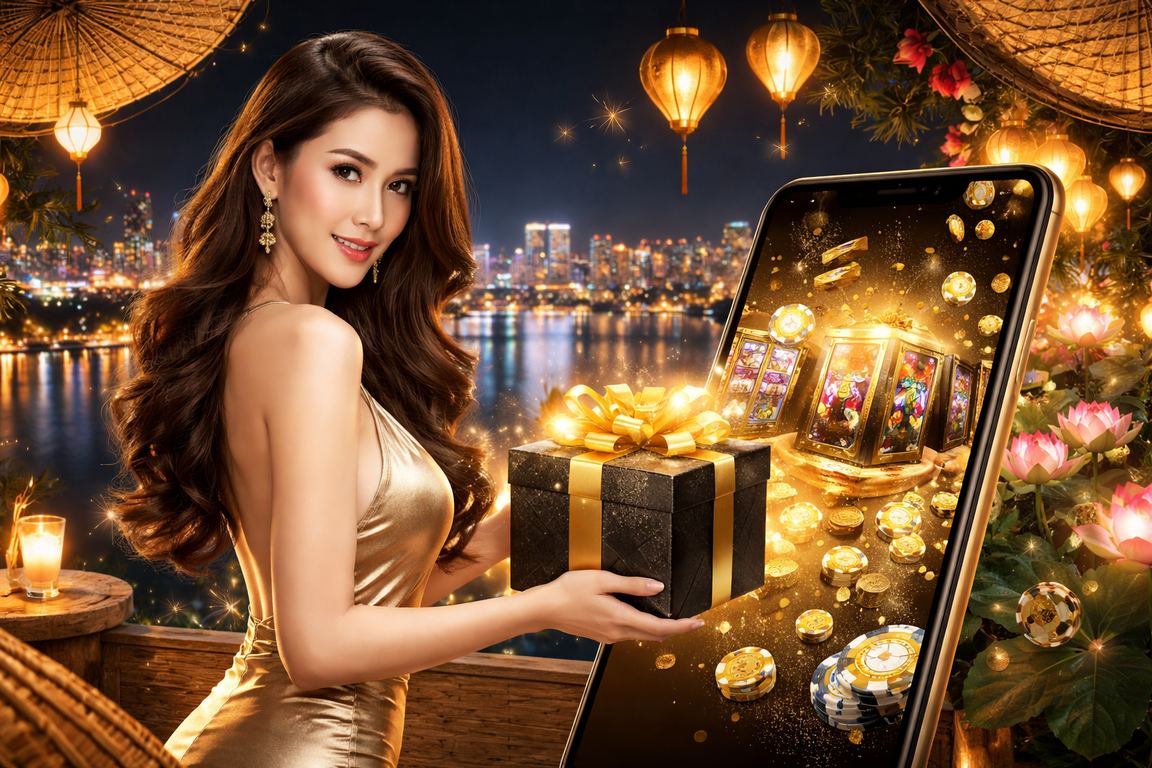 Người phụ nữ đội nón lá tại Hà Nội sử dụng casino mobile và kiểm tra chính sách bảo mật